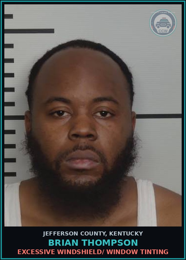 Booking mugshot of Brian Thompson in Jefferson County