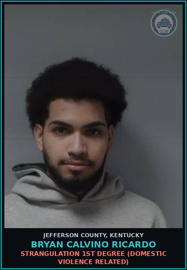 Booking mugshot of Bryan Calvino Ricardo in Jefferson County