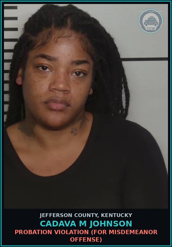 Booking mugshot of Cadava M Johnson in Jefferson County