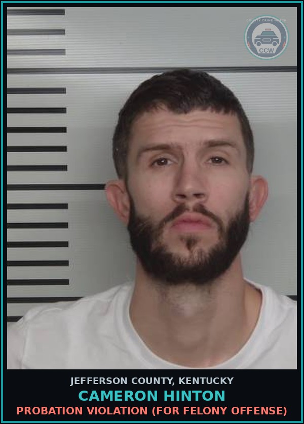 Booking mugshot of Cameron Hinton in Jefferson County