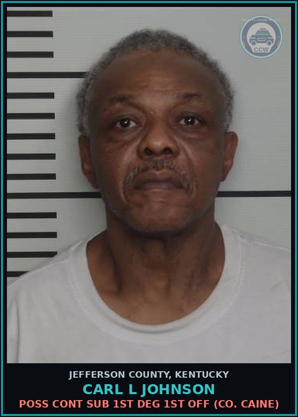 Booking mugshot of Carl L Johnson in Jefferson County
