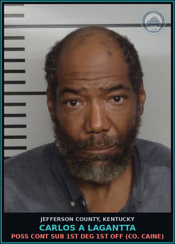 Booking mugshot of Carlos A Lagantta in Jefferson County