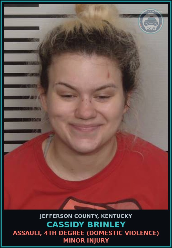 Booking mugshot of Cassidy Brinley in Jefferson County