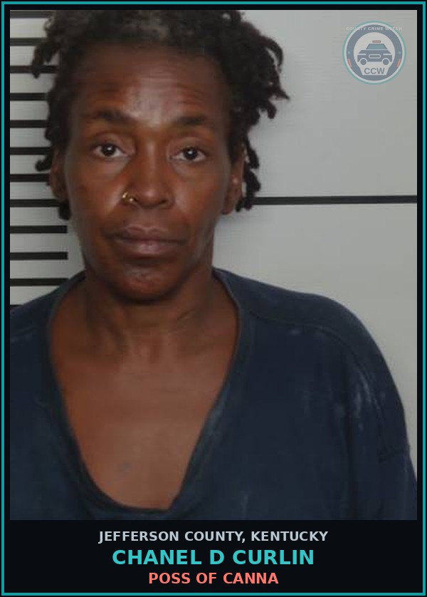 Booking mugshot of Chanel D Curlin in Jefferson County