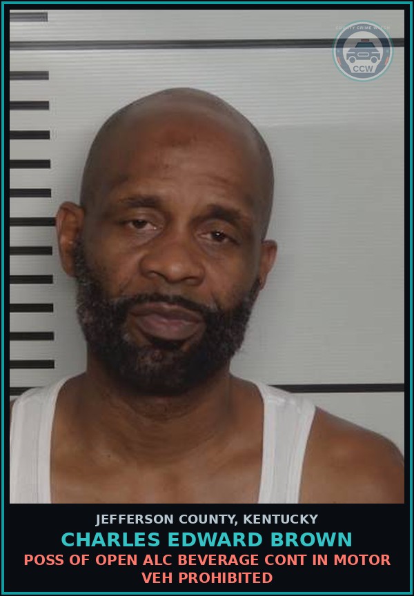 Booking mugshot of Charles Edward Brown in Jefferson County