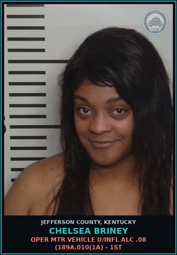 Booking mugshot of Chelsea Briney in Jefferson County