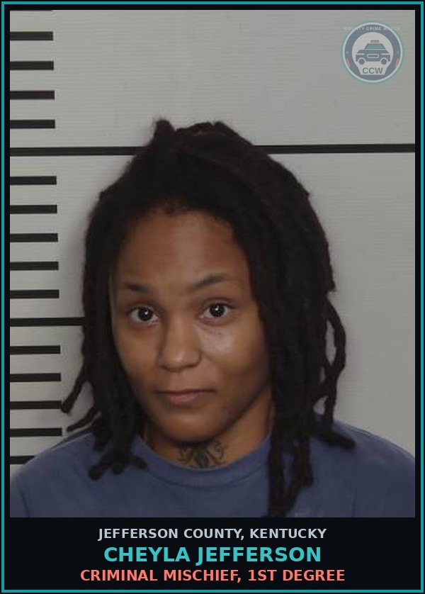 Booking mugshot of Cheyla Jefferson in Jefferson County