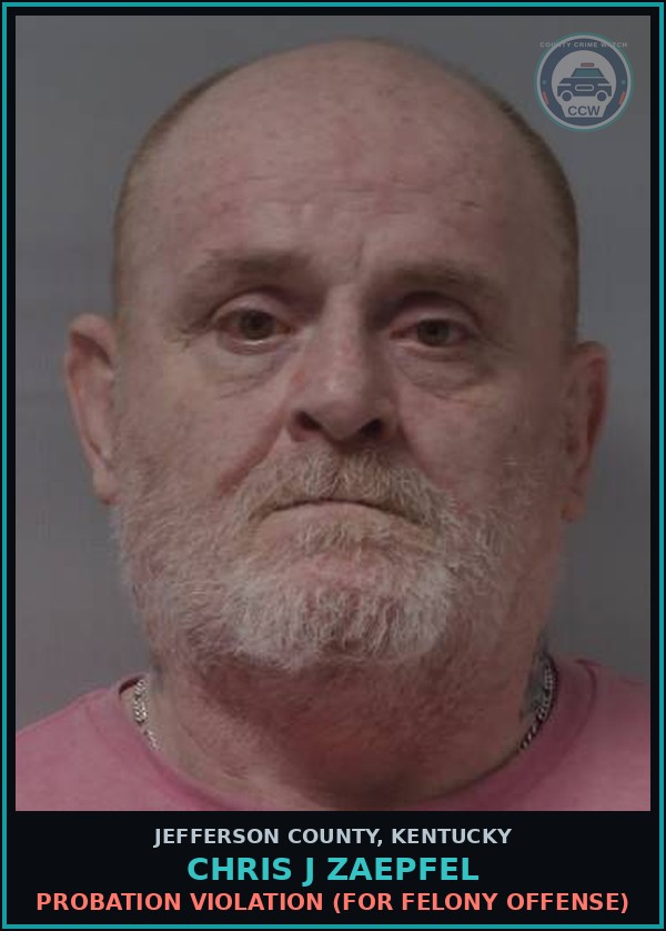 Booking mugshot of Chris J Zaepfel in Jefferson County