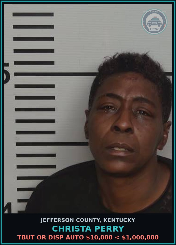 Booking mugshot of Christa Perry in Jefferson County