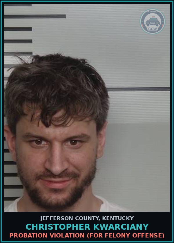 Booking mugshot of Christopher Kwarciany in Jefferson County
