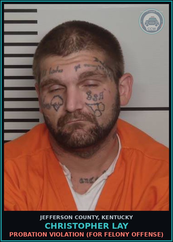 Booking mugshot of Christopher Lay in Jefferson County