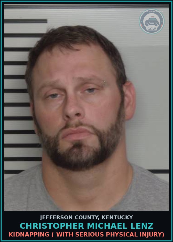 Booking mugshot of Christopher Michael Lenz in Jefferson County