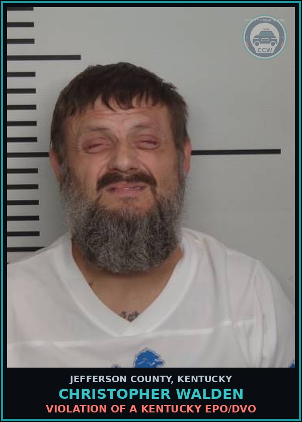Booking mugshot of Christopher Walden in Jefferson County