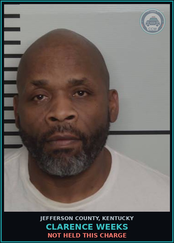 Booking mugshot of Clarence Weeks in Jefferson County