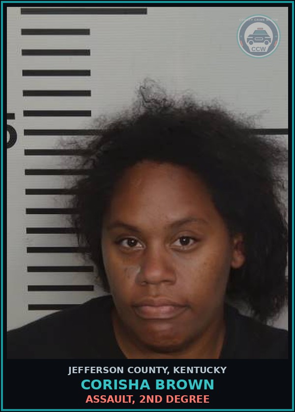 Booking mugshot of Corisha Brown in Jefferson County