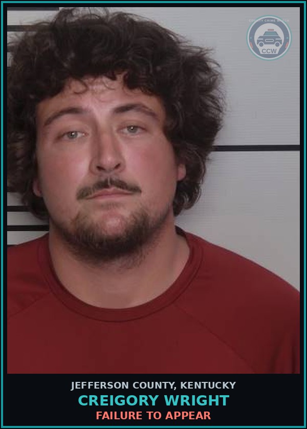 Booking mugshot of Creigory Wright in Jefferson County