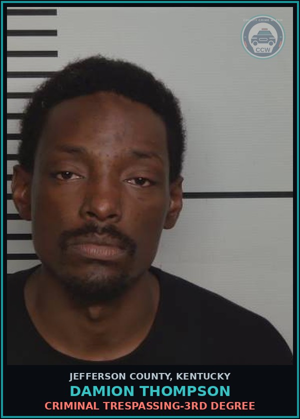 Booking mugshot of Damion Thompson in Jefferson County