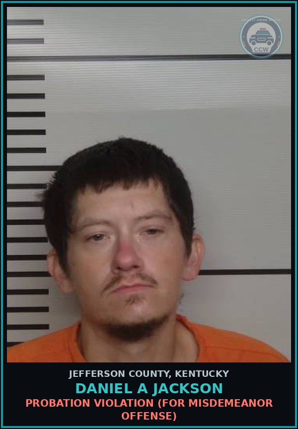 Booking mugshot of Daniel A Jackson in Jefferson County