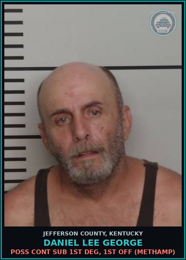 Booking mugshot of Daniel Lee George in Jefferson County