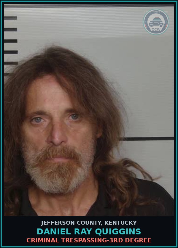 Booking mugshot of Daniel Ray Quiggins in Jefferson County