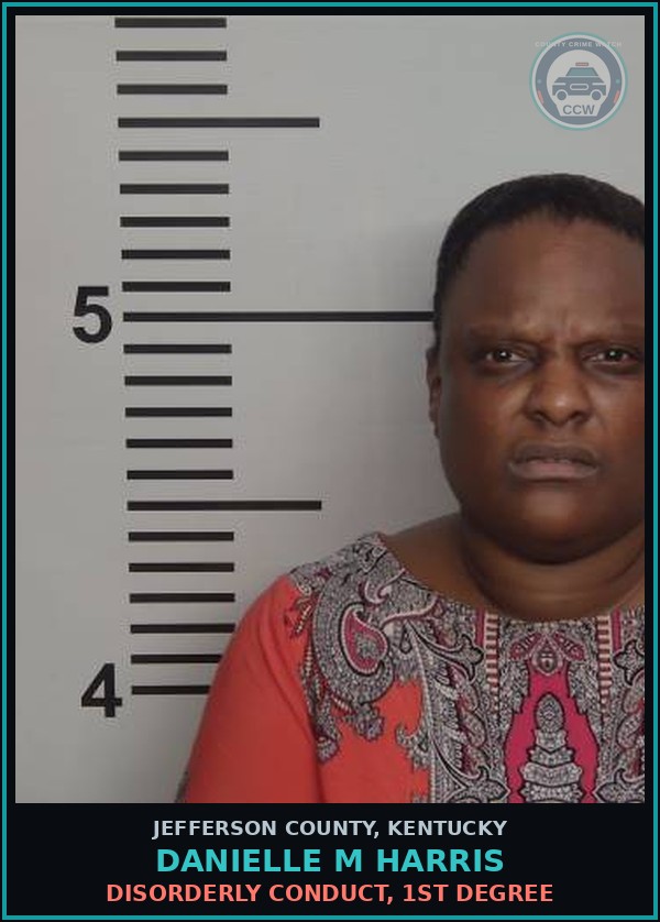 Booking mugshot of Danielle M Harris in Jefferson County