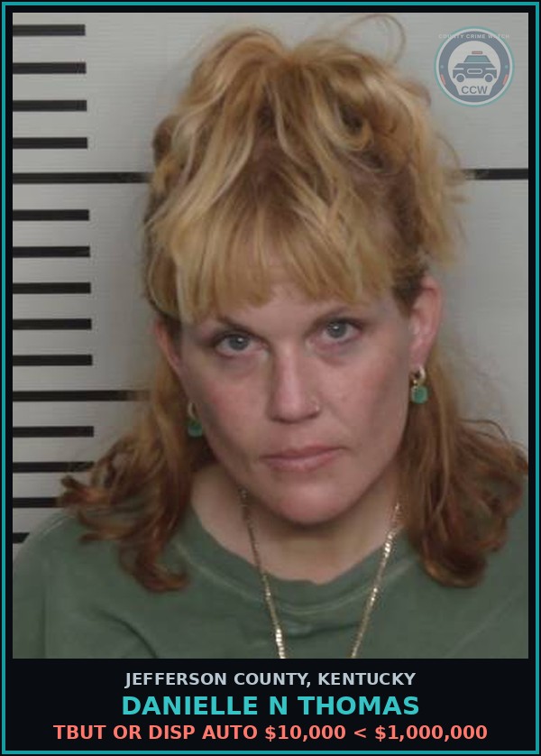 Booking mugshot of Danielle N Thomas in Jefferson County