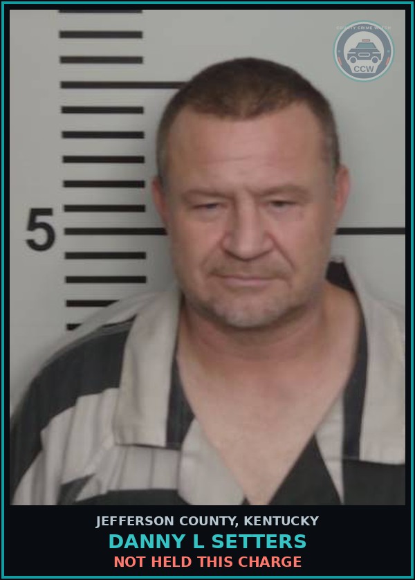 Booking mugshot of Danny L Setters in Jefferson County