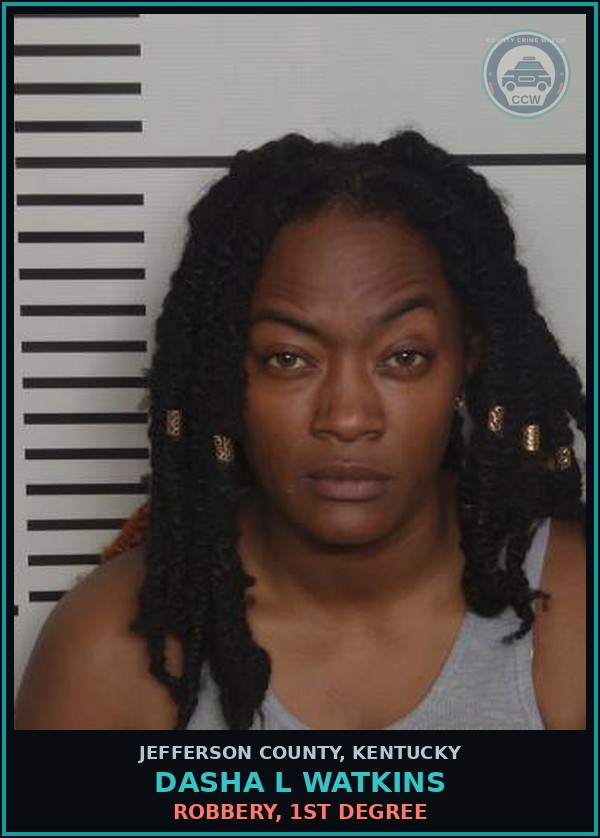 Booking mugshot of Dasha L Watkins in Jefferson County