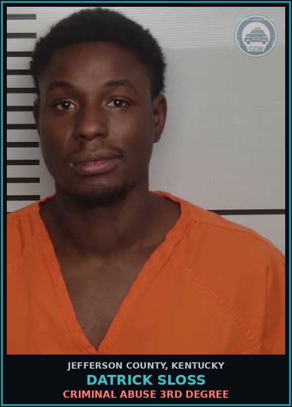 Booking mugshot of Datrick Sloss in Jefferson County