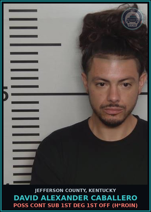 Booking mugshot of David Alexander Caballero in Jefferson County