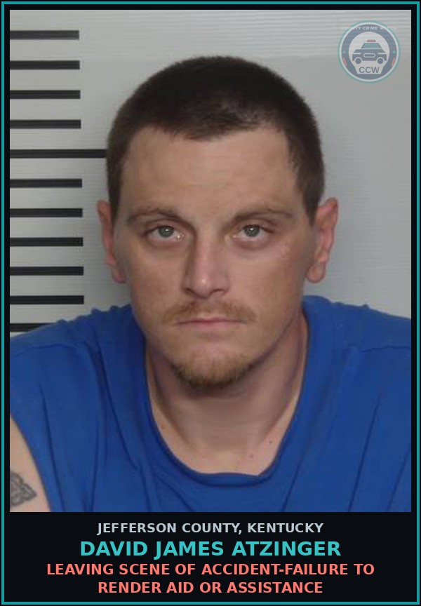 Booking mugshot of David James Atzinger in Jefferson County