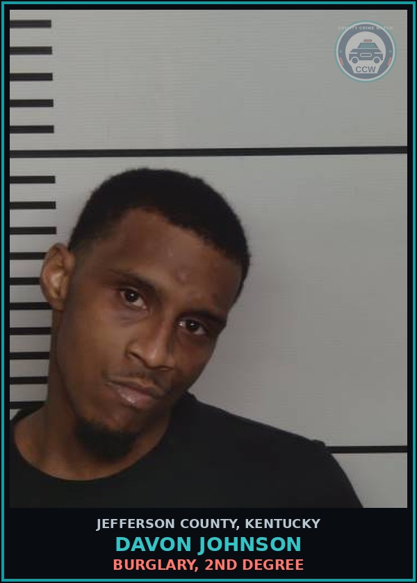 Booking mugshot of Davon Johnson in Jefferson County