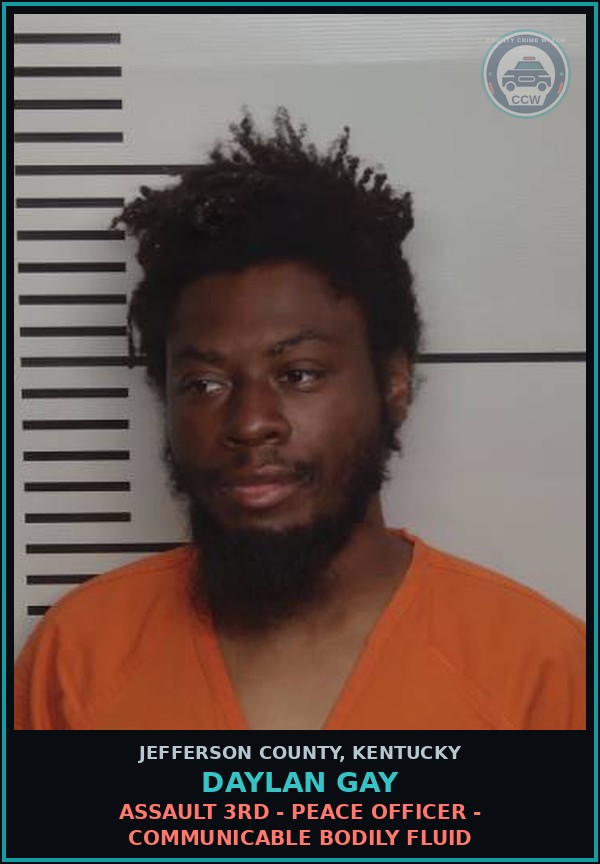 Booking mugshot of Daylan Gay in Jefferson County