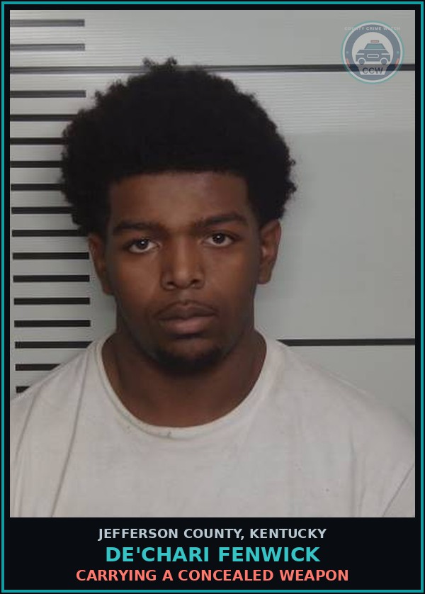 Booking mugshot of De'Chari Fenwick in Jefferson County
