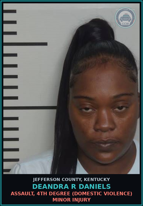 Booking mugshot of Deandra R Daniels in Jefferson County