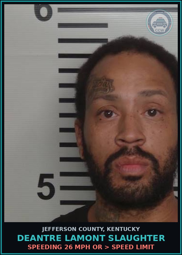 Booking mugshot of Deantre Lamont Slaughter in Jefferson County