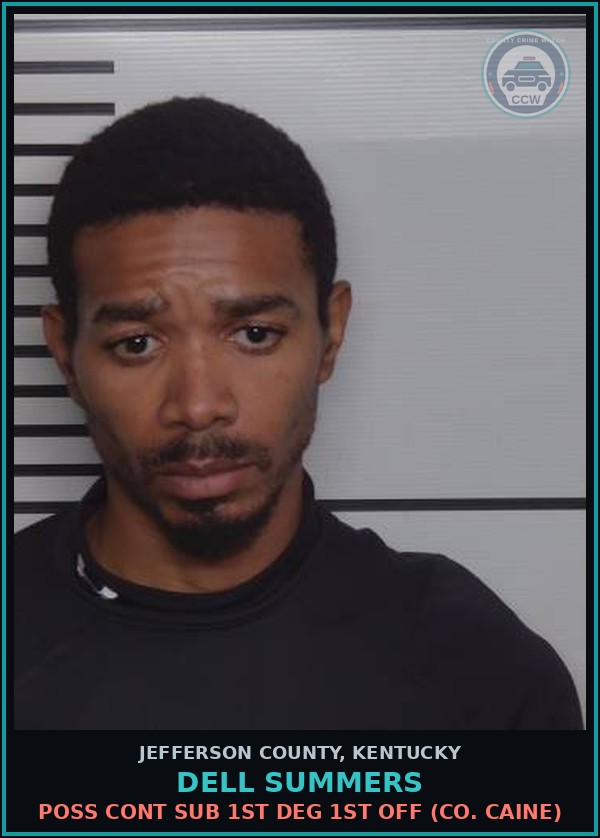Booking mugshot of Dell Summers in Jefferson County