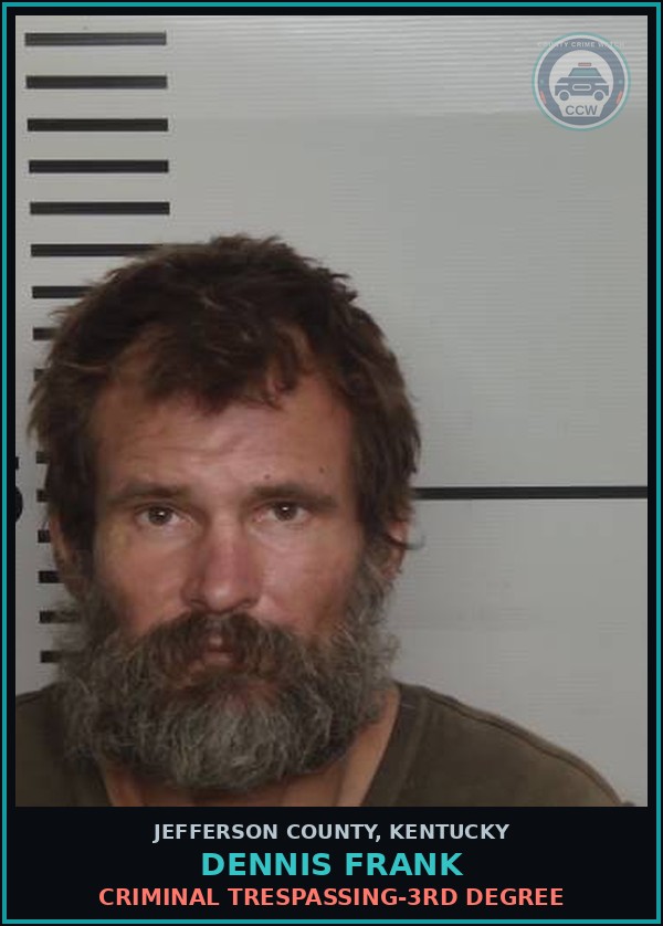 Booking mugshot of Dennis Frank in Jefferson County