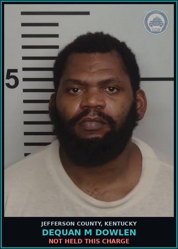 Booking mugshot of Dequan M Dowlen in Jefferson County
