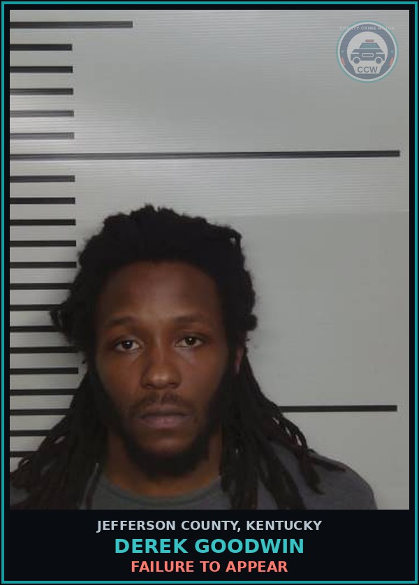 Booking mugshot of Derek Goodwin in Jefferson County