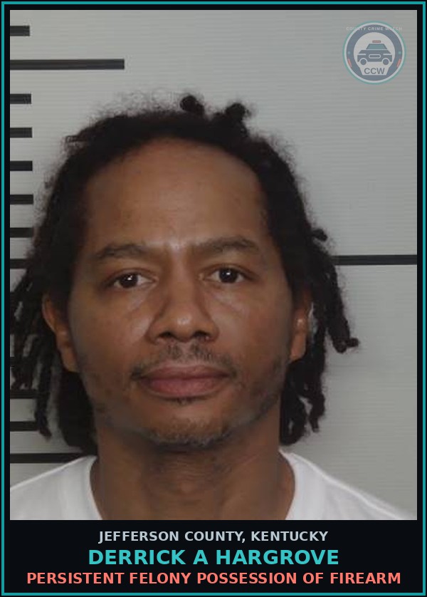 Booking mugshot of Derrick A Hargrove in Jefferson County
