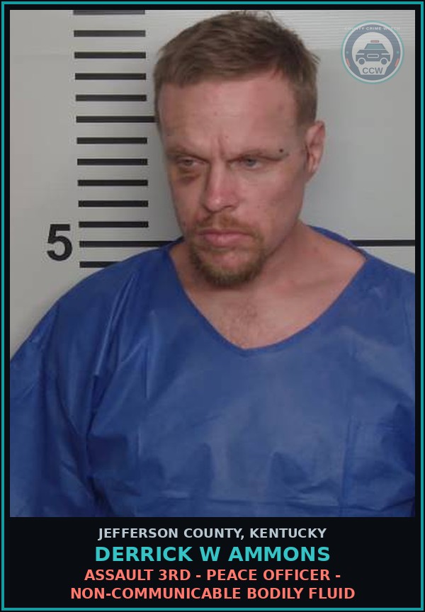Booking mugshot of Derrick W Ammons in Jefferson County