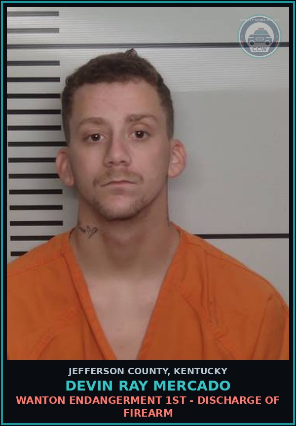 Booking mugshot of Devin Ray Mercado in Jefferson County