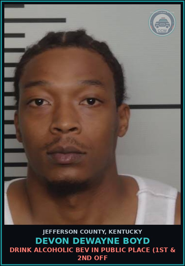 Booking mugshot of Devon Dewayne Boyd in Jefferson County