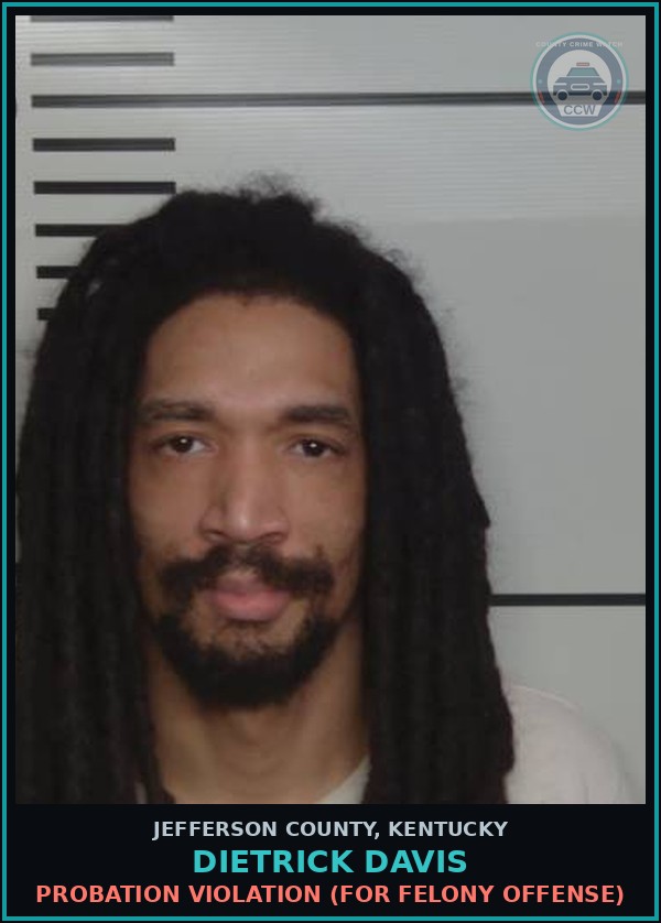 Booking mugshot of Dietrick Davis in Jefferson County