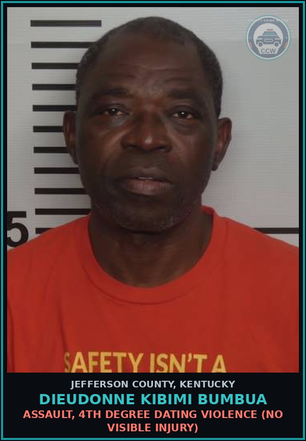 Booking mugshot of Dieudonne Kibimi Bumbua in Jefferson County