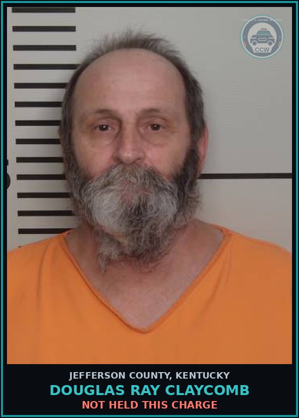 Booking mugshot of Douglas Ray Claycomb in Jefferson County