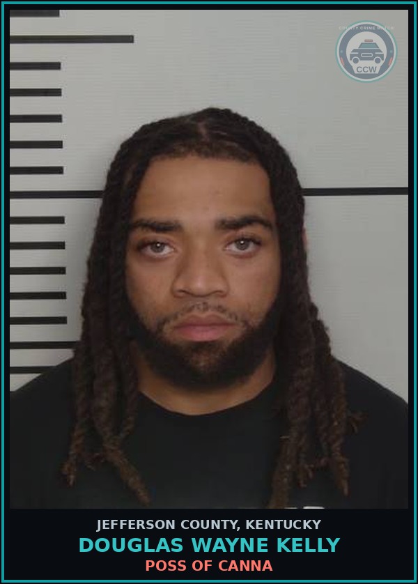 Booking mugshot of Douglas Wayne Kelly in Jefferson County