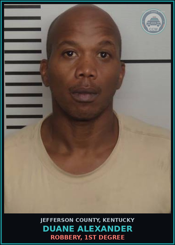 Booking mugshot of Duane Alexander in Jefferson County