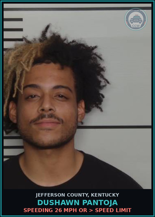 Booking mugshot of Dushawn Pantoja in Jefferson County